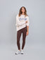 Poleron Cuello Redondo Oversized Mujer JHSW Crema