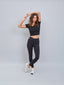 Calza Deportiva 7/8 Pretina Cruzada Negro