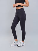 Calza Deportiva 7/8 Pretina Cruzada Negro