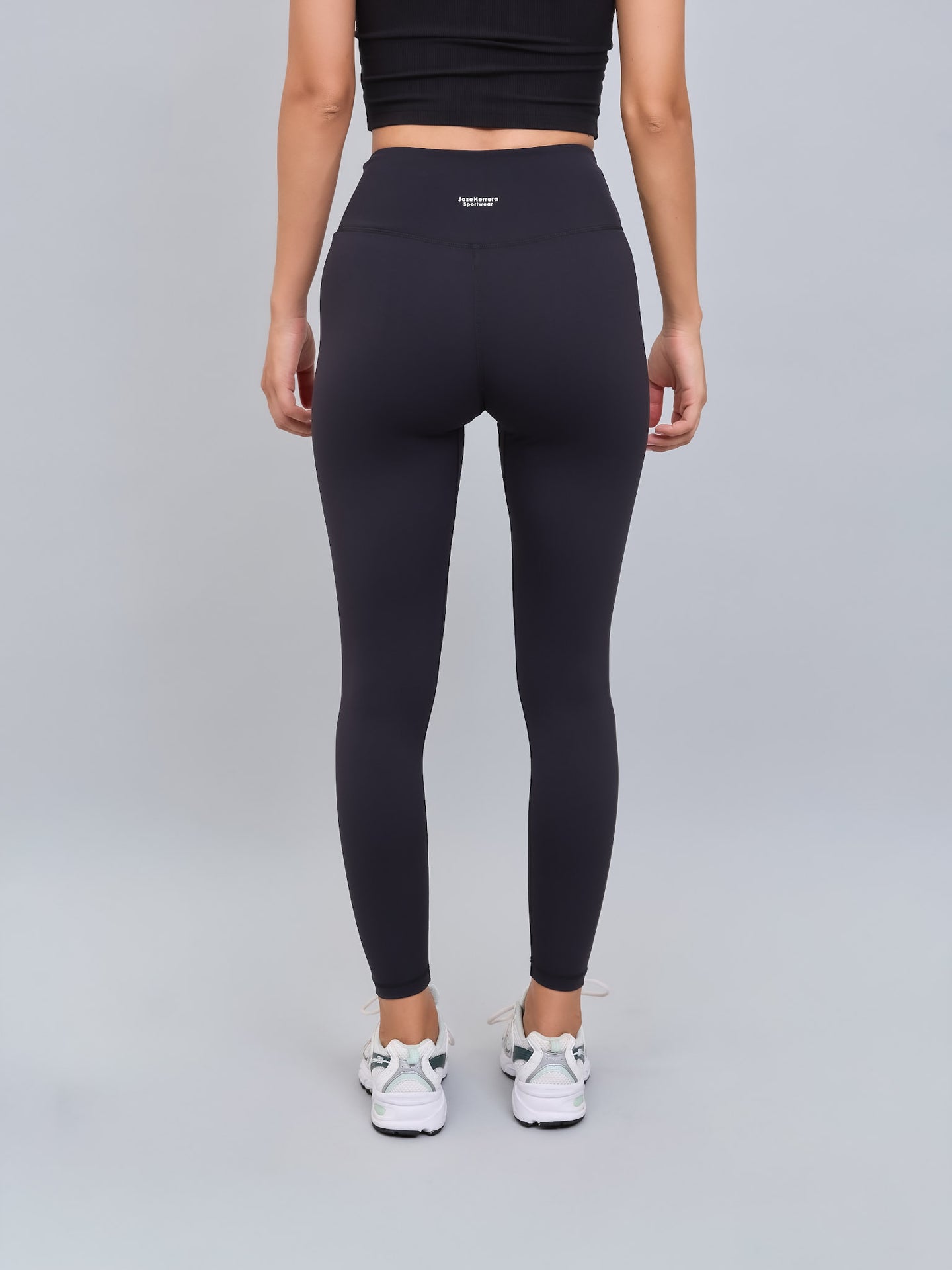 Calza Deportiva 7/8 Pretina Cruzada Negro