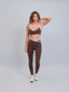 Peto Deportivo Crop Recogido Frontal Chocolate Celeste