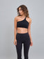 Peto Deportivo un Hombro Fleur Negro