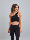 Peto Deportivo un Hombro Bonnie Negro
