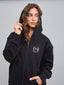 Poleron Hoddie Oversized con Cierre Negro