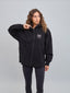 Poleron Hoddie Oversized con Cierre Negro