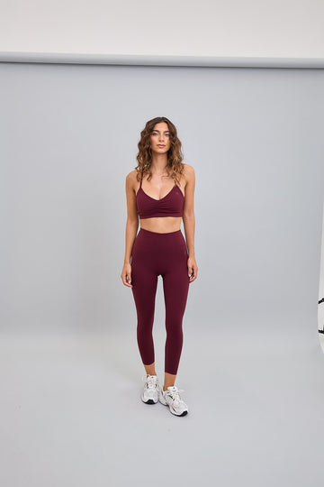Calza Deportiva Mujer 7/8 Petit Tinto