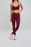 Calza Deportiva 7/8 Pretina Cruzada Tinto