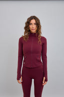 Chaqueta Deportiva Con Cierre Tinto
