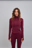 Chaqueta Deportiva Con Cierre Tinto