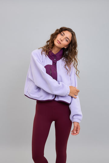 Micropolar Corto Mujer Catalina Lavanda Tinto