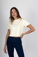 Polera Basica Corta Amarilla