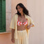 Camisa Manga corta Mujer Viscosa Amarilla