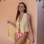 Blusa sin Mangas con Amarras Amarillo