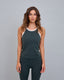 Polera Deportiva Elasticada Sin Mangas Emilia Verde Crema