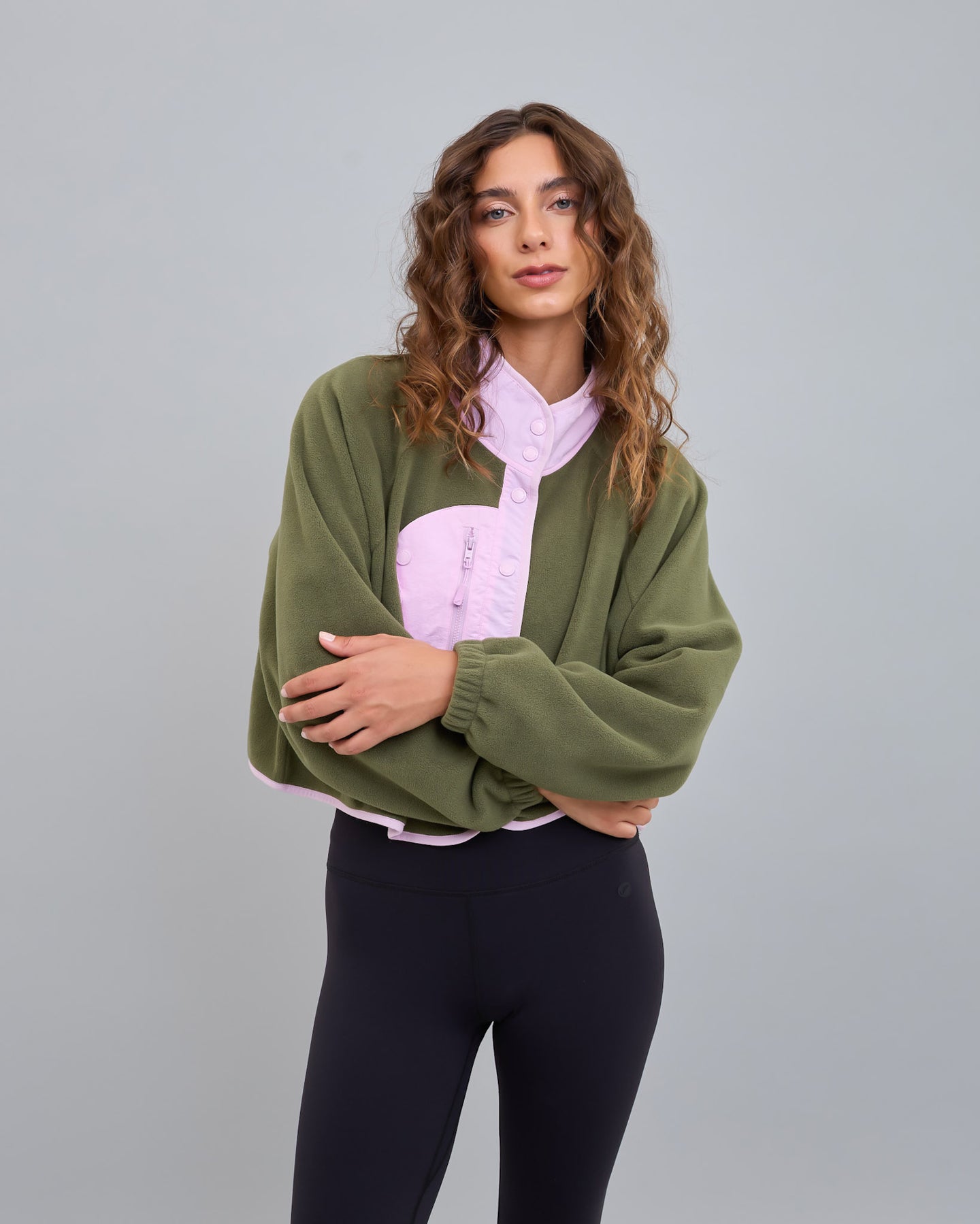 Micropolar Corto Mujer Catalina Musgo Lavanda