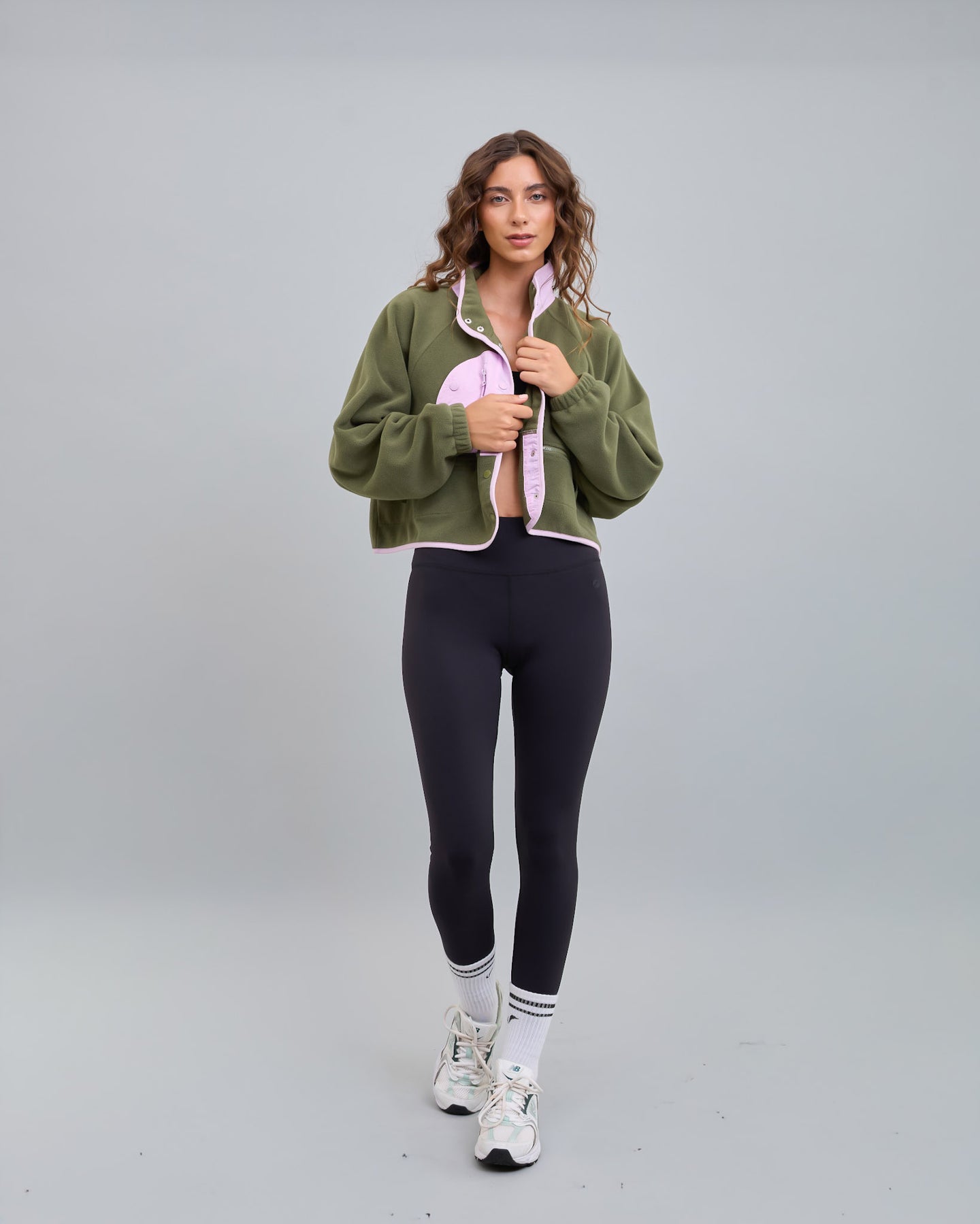 Micropolar Corto Mujer Catalina Musgo Lavanda
