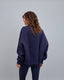 Poleron Cuello Redondo Oversized Mujer JHSW Azul Oscuro