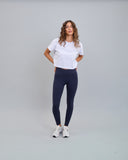 Calza Deportiva 7/8 Pretina Cruzada Azul Marino