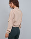 Chaqueta Mujer Crop Cierre Modal Biege