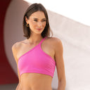 Peto Deportivo Un Hombro  Fleur Rosado