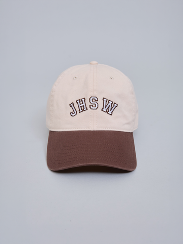 Gorro Tipo Jockey Bordado JHSW Crema Cafe Blanco