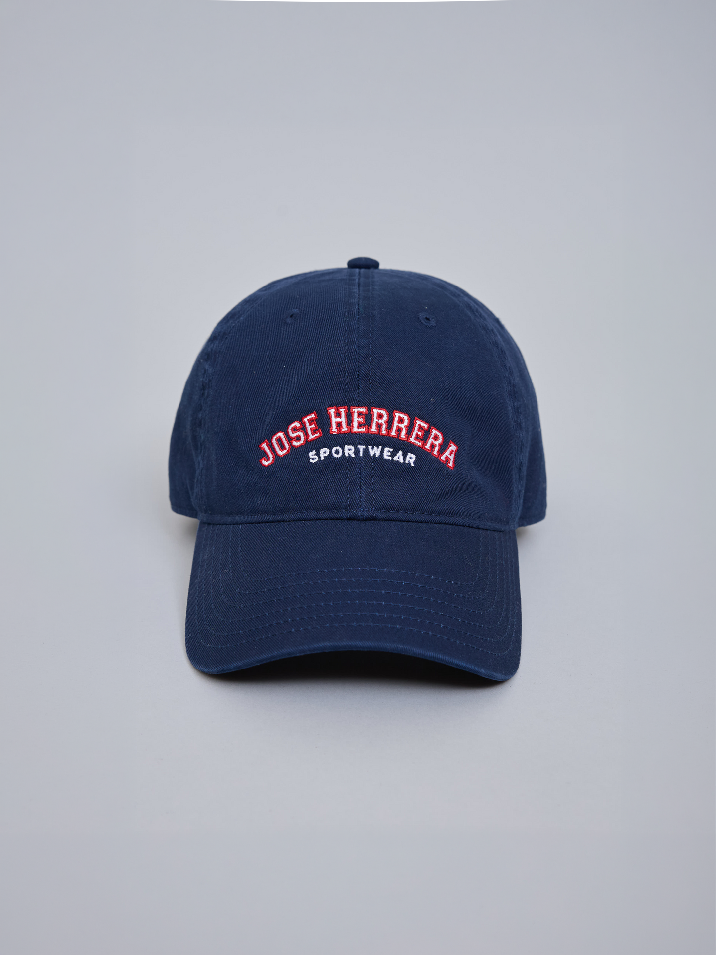Gorro Tipo Jockey Bordado Jose Herrera Azul Oscuro Rojo Blanco