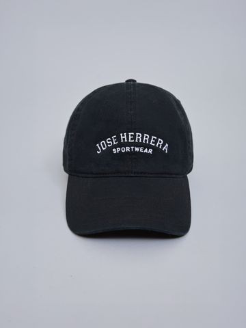 Gorro Tipo Jockey Bordado Jose Herrera Negro Blanco