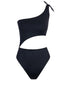 Traje de Baño Mujer Corte Isométrico Josefa Negro