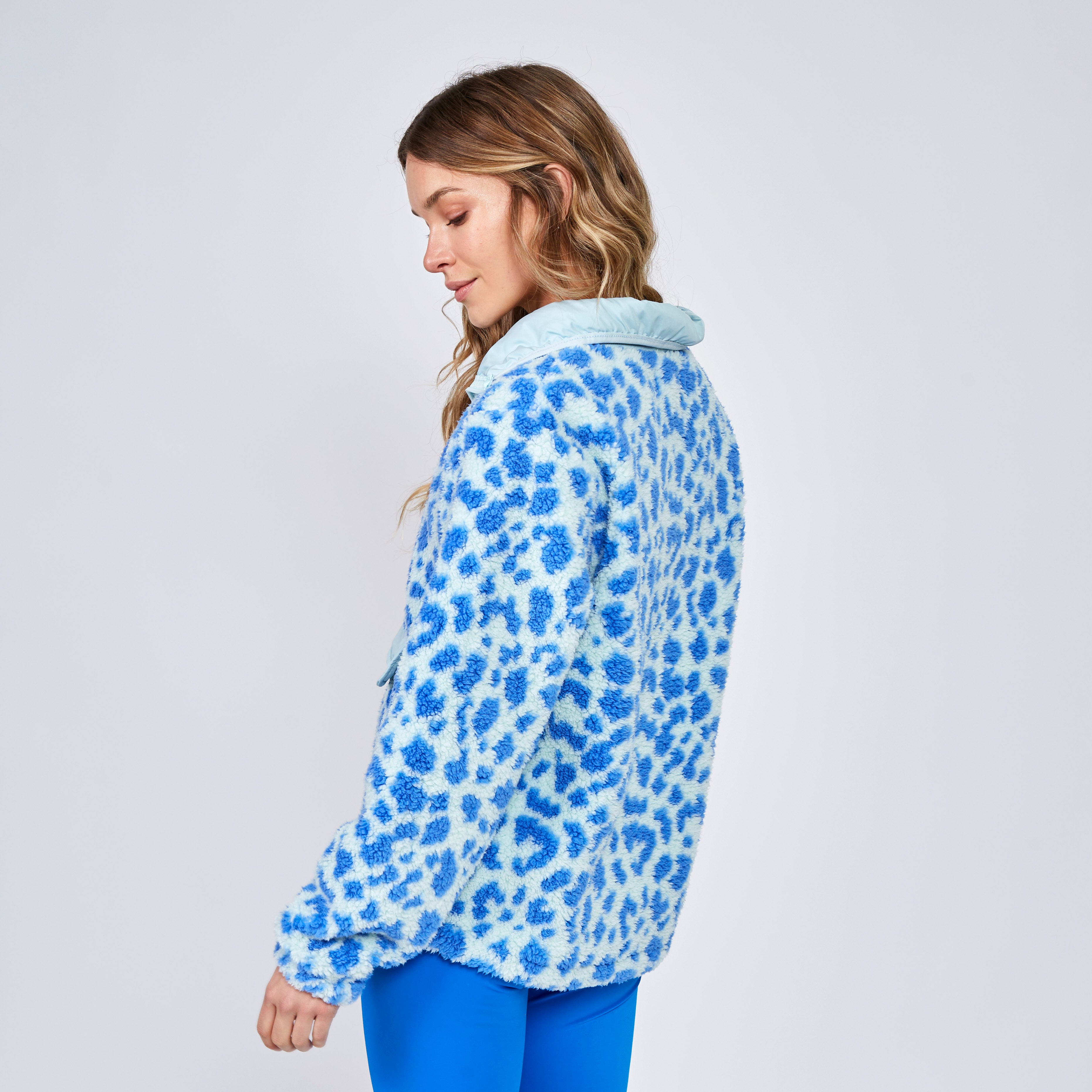 JACKET LILY LIGHT BLUE LEOPARD