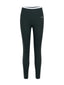 Calza Deportiva Mujer 7/8 Pretina Bicolor Verde Crema