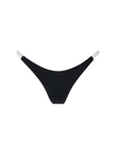 Bottom de Bikini Con Tirantes Delgados Laterales Lola Negro Blanco