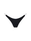Bottom de Bikini Con Tirantes Delgados Laterales Lola Negro Blanco