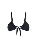 Top de Bikini Escote Redondo Recogido Lucy Negro