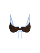 Top de Bikini con Arco Nidia Rib Cafe Celeste
