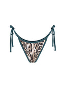 Bottom de Bikini Amarras Nora Jaguar Brillo Bosque by Paula y Sofía Fernández