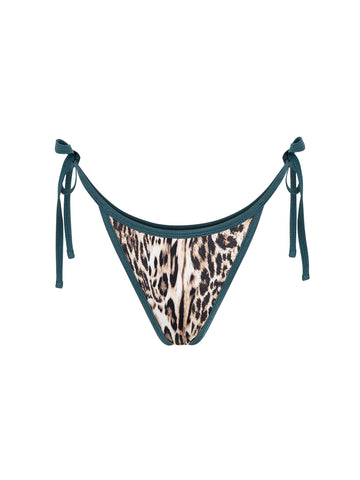 Bottom de Bikini Amarras Nora Jaguar Brillo Bosque by Paula y Sofía Fernández