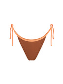 Bottom de Bikini Amarras Nora Rib Trenzado Whiskey Naranja