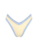 Bottom de Bikini sin elástico Paula Rib Amarillo Celeste