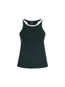 Polera Deportiva Elasticada Sin Mangas Emilia Verde Crema