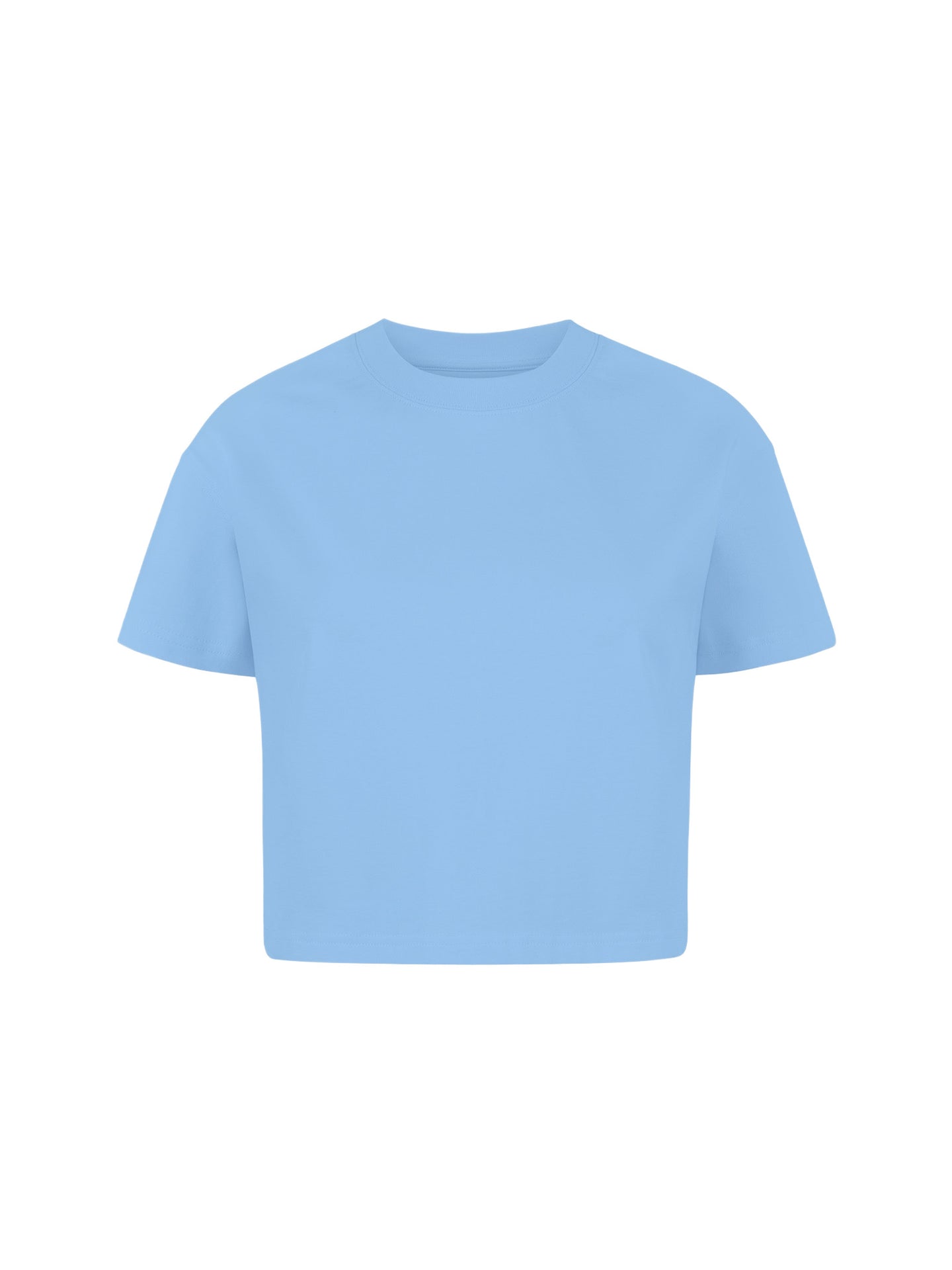 Polera Basica Corta Celeste