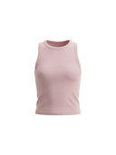 Polera de Rib Basica Sin Mangas Palo Rosa