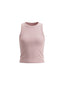 Polera de Rib Basica Sin Mangas Palo Rosa