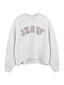 Poleron Cuello Redondo Oversized Mujer JHSW Gris Claro