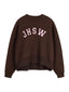 Poleron Cuello Redondo Oversized Mujer JHSW Chocolate
