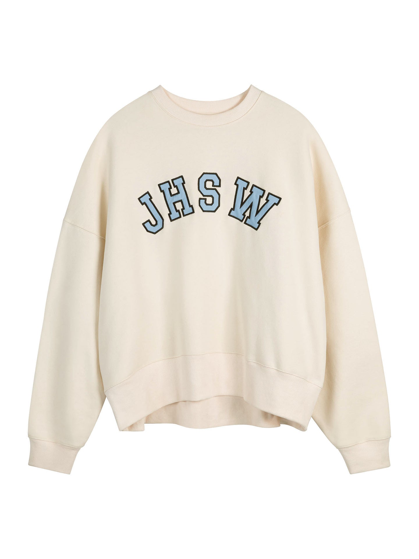 Poleron Cuello Redondo Oversized Mujer JHSW Crema