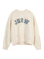 Poleron Cuello Redondo Oversized Mujer JHSW Crema