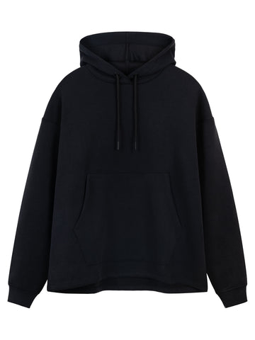 Poleron de Modal con Capucha Oversize Negro