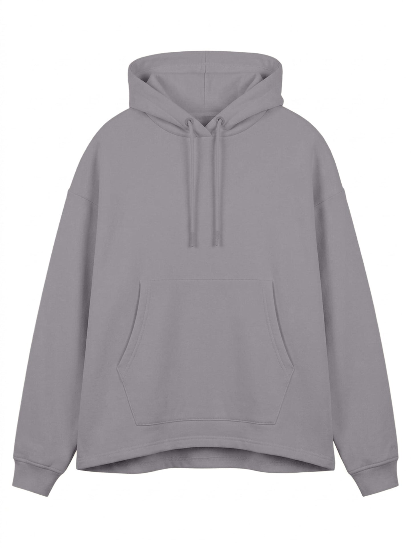 Poleron de Modal con Capucha Oversize Manga Larga Gris