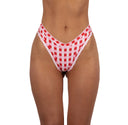 Bottom de Bikini sin elástico Paula Rayas Cuadrille Rojo