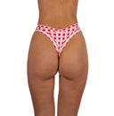 Bottom de Bikini sin elástico Paula Rayas Cuadrille Rojo